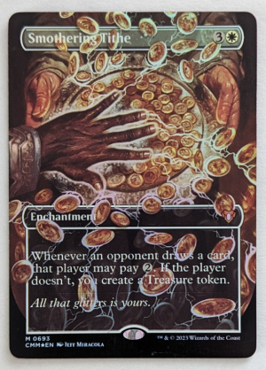 FOIL Smothering Tithe (Borderless) from Commander Masters Proxy