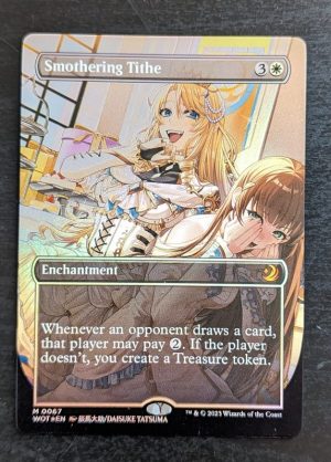 FOIL Smothering Tithe (Anime Borderless) from Wilds of Eldraine: Enchanting Tales Proxy