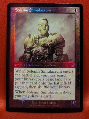 FOIL Solemn Simulacrum from Time Spiral: Remastered Magic the Gathering Proxy