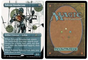 Solemn Simulacrum (Borderless) from Secret Lair Drop Magic the Gathering Proxy