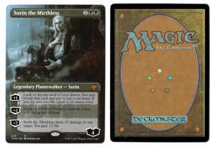 Sorin the Mirthless (Borderless) from Innistrad: Crimson Vow Magic the Gathering Proxy