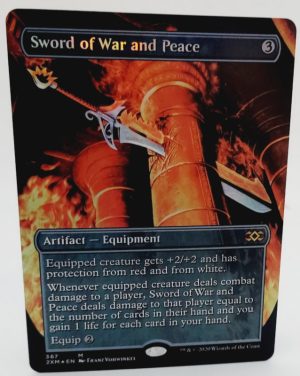 FOIL Sword of War and Peace (Borderless) from Double Masters Proxy