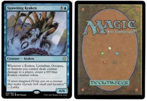 Spawning Kraken from Commander 2021 Magic the Gathering Proxy