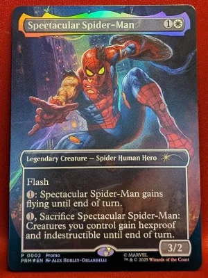 FOIL Spectacular Spider-Man (Borderless) from Media Promos Magic the Gathering Proxy