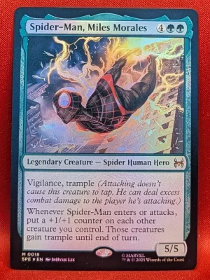 FOIL Spider-Man, Miles Morales from Marvel's Spider-Man: Eternal-Legal Magic the Gathering Proxy