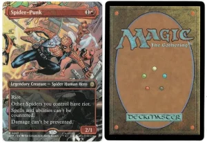 Spider-Punk (0207) (Borderless) from Marvel's Spider-Man Magic the Gathering Proxy