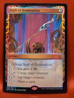 FOIL Staff of Domination from Kaladesh Inventions Magic the Gathering Proxy