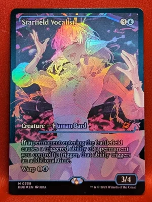 FOIL Starfield Vocalist (Showcase) from Edge of Eternities Magic the Gathering Proxy