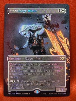 FOIL Stoneforge Mystic (Borderless) Box Topper from Double Masters Magic the Gathering Proxy