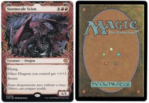 Stormscale Scion (Showcase) from Tarkir: Dragonstorm  Magic the Gathering Proxy