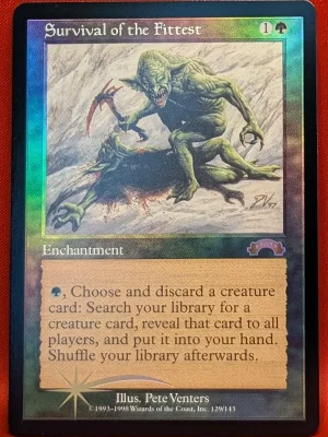 FOIL Survival of the Fittest from Exodus Magic the Gathering Proxy