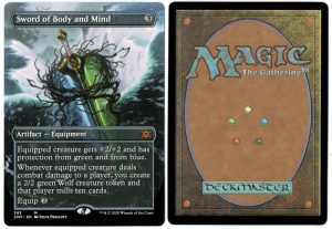 Sword of Body and Mind (Borderless) from Double Masters Magic the Gathering Proxy