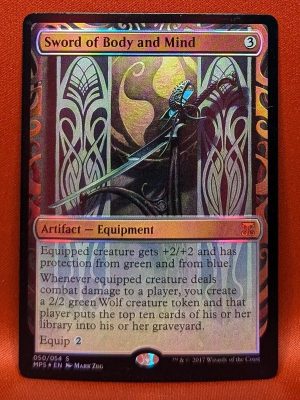 FOIL Sword of Body and Mind from Kaladesh Invention Magic the Gathering Proxy