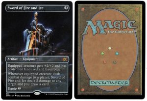 Sword of Fire and Ice (Borderless) from Double Masters Magic the Gathering Proxy