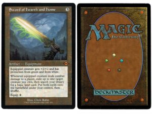 Sword of Hearth and Home (Retro Border) from Modern Horizons 2 Magic the Gathering Proxy