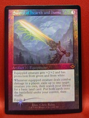 FOIL Sword of Hearth and Home (Retro Frame) from Modern Horizons Magic the Gathering Proxy