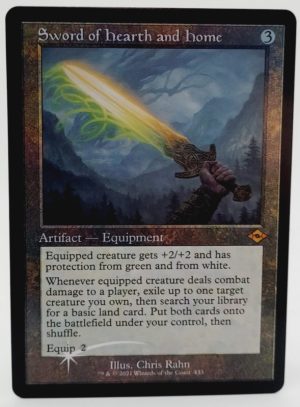FOIL Sword of Hearth and Home (Retro Frame) from Modern Horizons Proxy