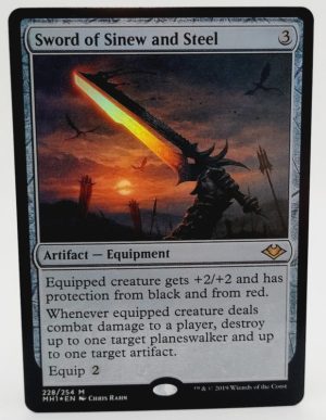 FOIL Sword of Sinew and Steel from Modern Horizons Proxy