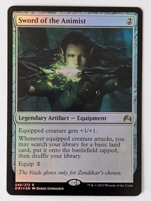 FOIL Sword of the Animist from Magic Origins Proxy