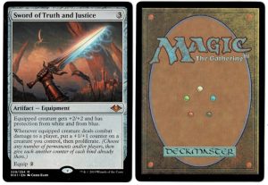 Sword of Truth and Justice from Modern Horizons Magic the Gathering Proxy