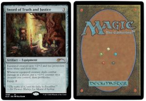Sword of Truth and Justice from Secret Lair Drop Magic the Gathering Proxy