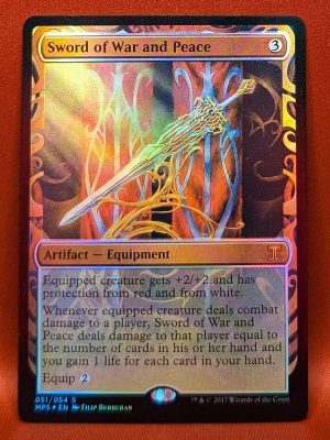 FOIL Sword of War and Peace from Kaladesh Invention Magic the Gathering Proxy