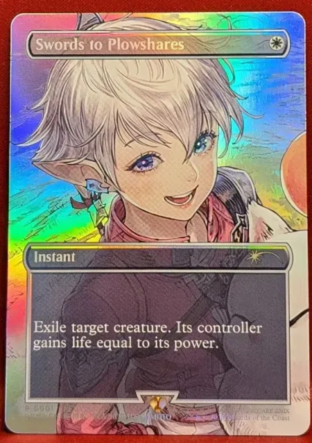 Swords To Plowshares Anime Foil Magic the Gathering Proxy