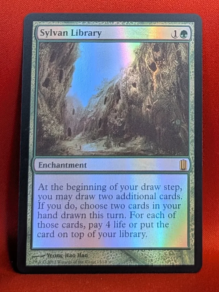 FOIL Sylvan Library from Commander’s Arsenal Magic the Gathering Proxy