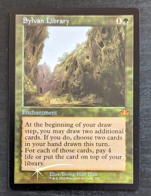 FOIL Sylvan Library (Retro Frame) from Dominaria Remastered Proxy