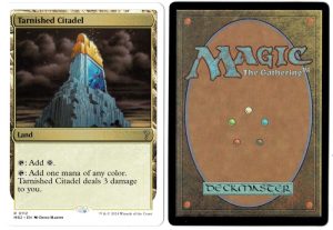 Tarnished Citadel (White Border) from Mystery Booster 2 Magic the Gathering Proxy