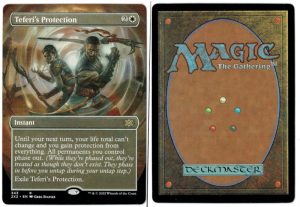 Teferi's Protection (Borderless) from Double Masters 2022 Magic the Gathering Proxy