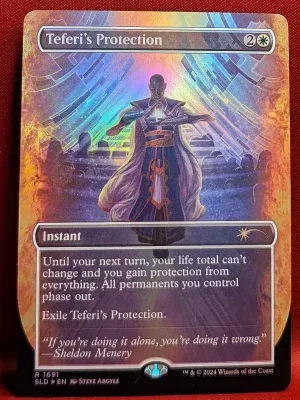 FOIL Teferi's Protection (Extended Art) (1691) from Secret Lair Drop Series Magic the Gathering Proxy
