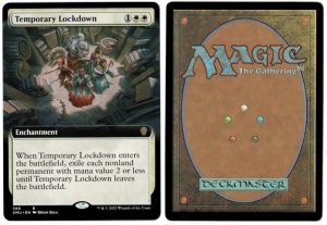 Temporary Lockdown (Extended Art) from Dominaria United Magic the Gathering Proxy