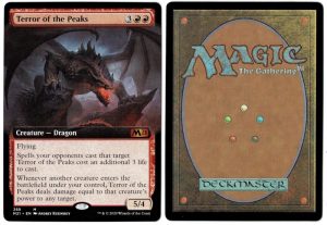 Terror of the Peaks (Extended Art) from Core Set 2021 Magic the Gathering Proxy