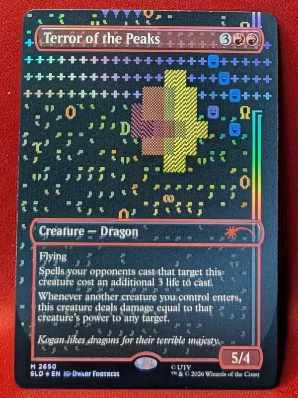 FOIL Terror of the Peaks (2650) from Secret Lair Drop Magic the Gathering Proxy