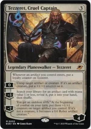 Tezzeret, Cruel Captain from Edge of Eternities Magic the Gathering Proxy