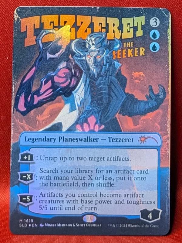 FOIL Tezzeret the Seeker (1619) from Secret Lair Drop Magic the Gathering Proxy