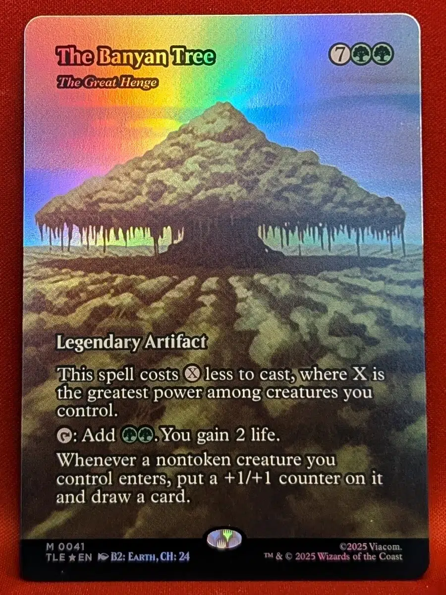 FOIL The Banyan Tree (The Great Henge) (Borderless) from Avatar: The Last Airbender: Eternal-Legal Magic the Gathering Proxy