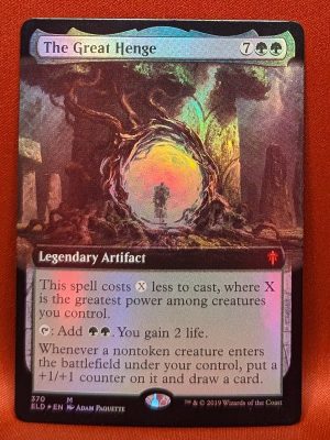 FOIL The Great Henge (Extended Art) from Throne of Eldraine Magic the Gathering Proxy