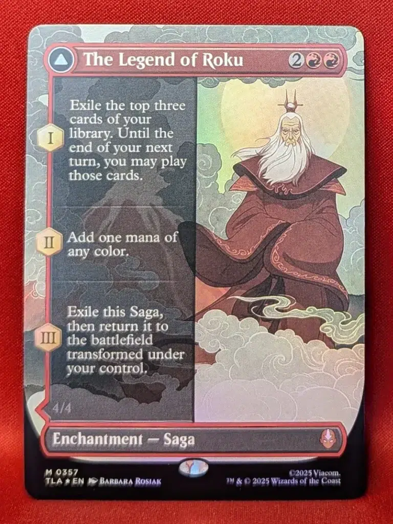 FOIL The Legend of Roku (Borderless) from Avatar: The Last Airbender Magic the Gathering Proxy
