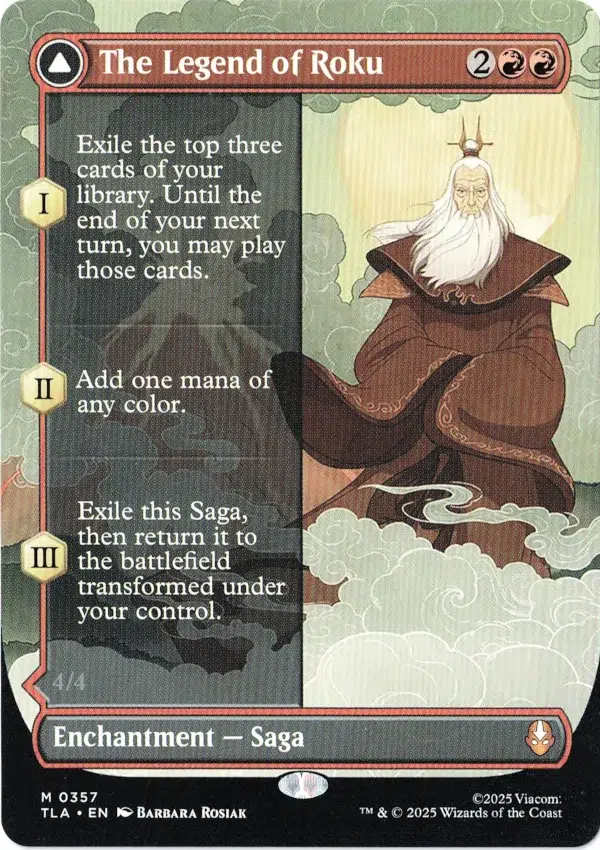 The Legend of Roku // Avatar Roku (Borderless) from Avatar: The Last Airbender Magic the Gathering Proxy