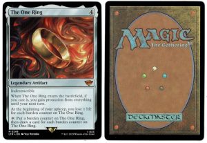 The One Ring from Universes Beyond: The Lord of the Rings: Tales of Middle-earth Magic the Gathering Proxy