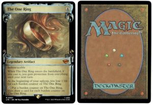 The One Ring (Showcase Scrolls) from Universes Beyond: The Lord of the Rings: Tales of Middle-earth Magic the Gathering Proxy