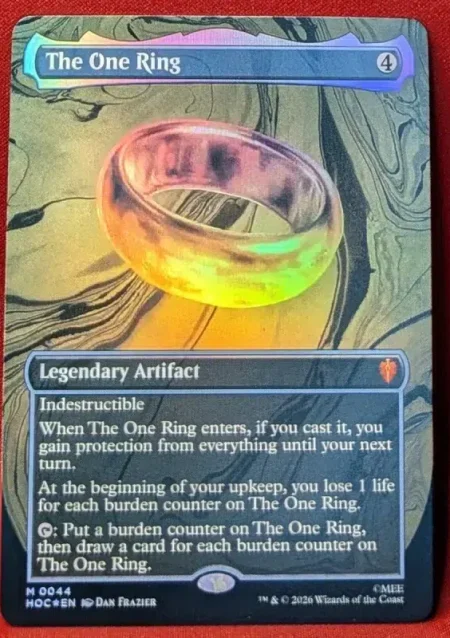 FOIL The One Ring (Borderless) from The Hobbit Commander Magic the Gathering Proxy