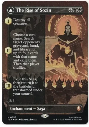 The Rise of Sozin (Borderless) from Avatar: The Last Airbender Magic the Gathering Proxy