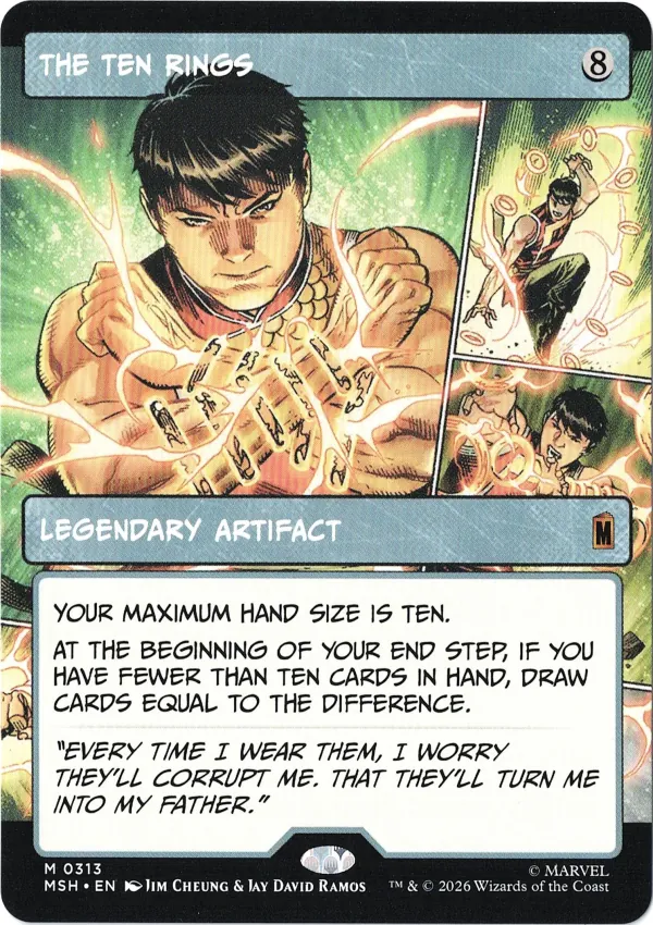 The Ten Rings (Borderless) from Marvel Super Heroes Magic the Gathering Proxy