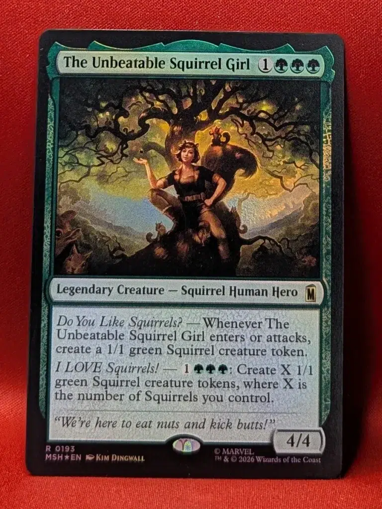 FOIL The Unbeatable Squirrel Girl from Marvel Super Heroes Magic the Gathering Proxy