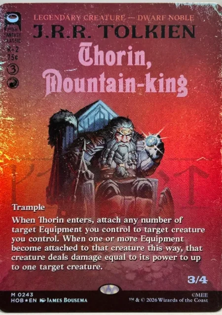 Thorin mountain king bord foil – magic the gathering proxy