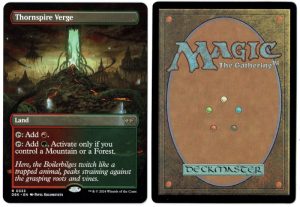 Thornspire Verge (Borderless) from Duskmourn: House of Horror Magic the Gathering Proxy