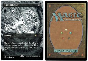 Thoughtseize (Borderless) from Secret Lair Drop Magic the Gathering Proxy